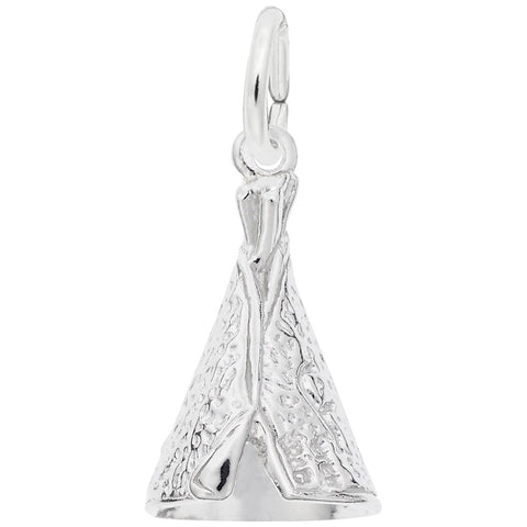 Tee Pee Charm In Sterling Silver