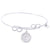 Sterling Silver Carefree Bangle Bracelet With Pawprint Charm