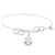 Sterling Silver Carefree Bangle Bracelet With Frog Charm