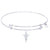 Sterling Silver Sweet Bangle Bracelet With Caduceus Charm