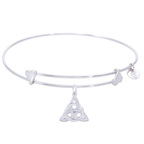 Sterling Silver Sweet Bangle Bracelet With Celtic Circle Of Life Charm