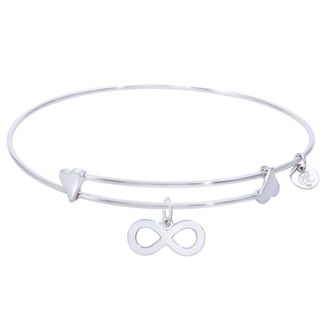 Sterling Silver Sweet Bangle Bracelet With Infinity Charm