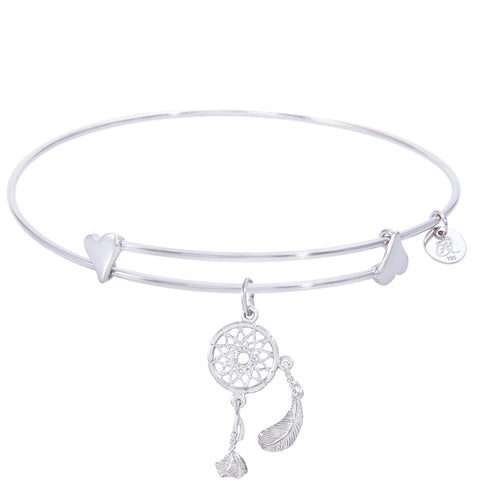 Sterling Silver Sweet Bangle Bracelet With Dreamcatcher Charm