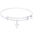 Sterling Silver Sweet Bangle Bracelet With Cross Charm