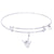 Sterling Silver Sweet Bangle Bracelet With I Love You Charm