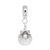 Shell With Pearl charm dangle bead in Sterling Silver hide-image