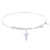 Sterling Silver Tranquil Bangle Bracelet With Caduceus Charm