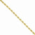 14K Yellow Gold Diamond-Cut Rope Chain Anklet