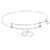 Sterling Silver Confident Bangle Bracelet With Infinity Charm