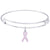 Sterling Silver Noble Bangle Bracelet Breast Cancer Ribbon Charm