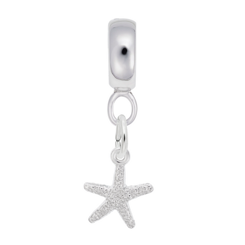 Starfish Charm Dangle Bead In Sterling Silver