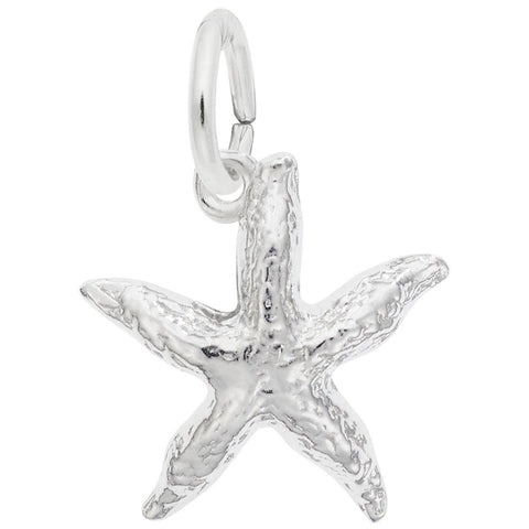 Starfish Charm In Sterling Silver