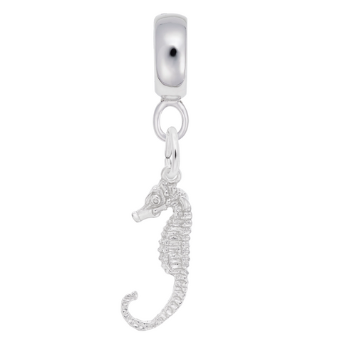 Seahorse Charm Dangle Bead In Sterling Silver