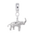 Elephant charm dangle bead in Sterling Silver hide-image