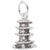 Pagoda Charm In 14K White Gold