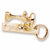 Sewing Machine charm in Yellow Gold Plated hide-image