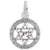 Star Of David Charm In 14K White Gold