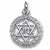 Star Of David charm in 14K White Gold hide-image