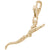 Female Swimmer Charm In Yellow Gold