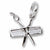 Comb And Scissors charm in 14K White Gold hide-image