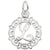 Initial L Charm In 14K White Gold