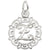 Initial Z Charm In 14K White Gold