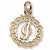 Initial I charm in 14K Yellow Gold