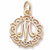 Initial M charm in 14K Yellow Gold