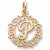 Initial P charm in 14K Yellow Gold