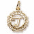 Initial T charm in 14K Yellow Gold