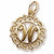 Initial W charm in 14K Yellow Gold