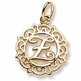 Initial Z charm in Yellow Gold Plated hide-image