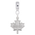 Maple Leaf, Canada Charm Dangle Bead In Sterling Silver