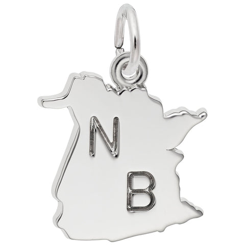 New Brunswick Charm In Sterling Silver