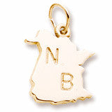 New Brunswick Charm in 10k Yellow Gold