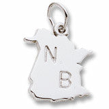 New Brunswick charm in 14K White Gold