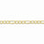 10K Yellow Gold Semi-Solid Figaro Chain