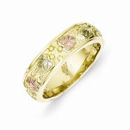 10k Tri-color Black Hills Gold Womens Wedding Band