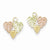 10k Yellow Gold Black Hills Gold Heart Earrings