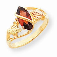 10k Tri-color Black Hills Gold Womens Garnet Ring