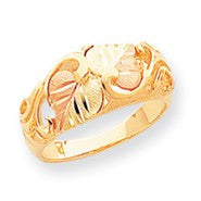 10k Tri-color Black Hills Gold Womens Wedding Band