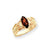 10k Tri-color Black Hills Gold Womens Garnet Ring