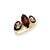 10k Tri-color Black Hills Gold Womens Garnet Antiqued Ring