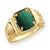 10k Tri-color Black Hills Gold Mens Malachite Ring