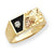 10k Tri-color Black Hills Gold Men's Onyx Ring