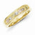 10k Tri-color Black Hills Gold Womens Diamond Wedding Band