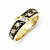 10k Tri-color Black Hills Gold Mens Antiqued Wedding Band