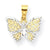 10k Yellow Gold & Rhodium Butterfly Charm hide-image