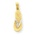 10k Yellow Gold & Rhodium Flip Flop Charm hide-image