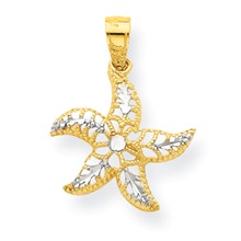 10k Yellow Gold & Rhodium Starfish Charm hide-image